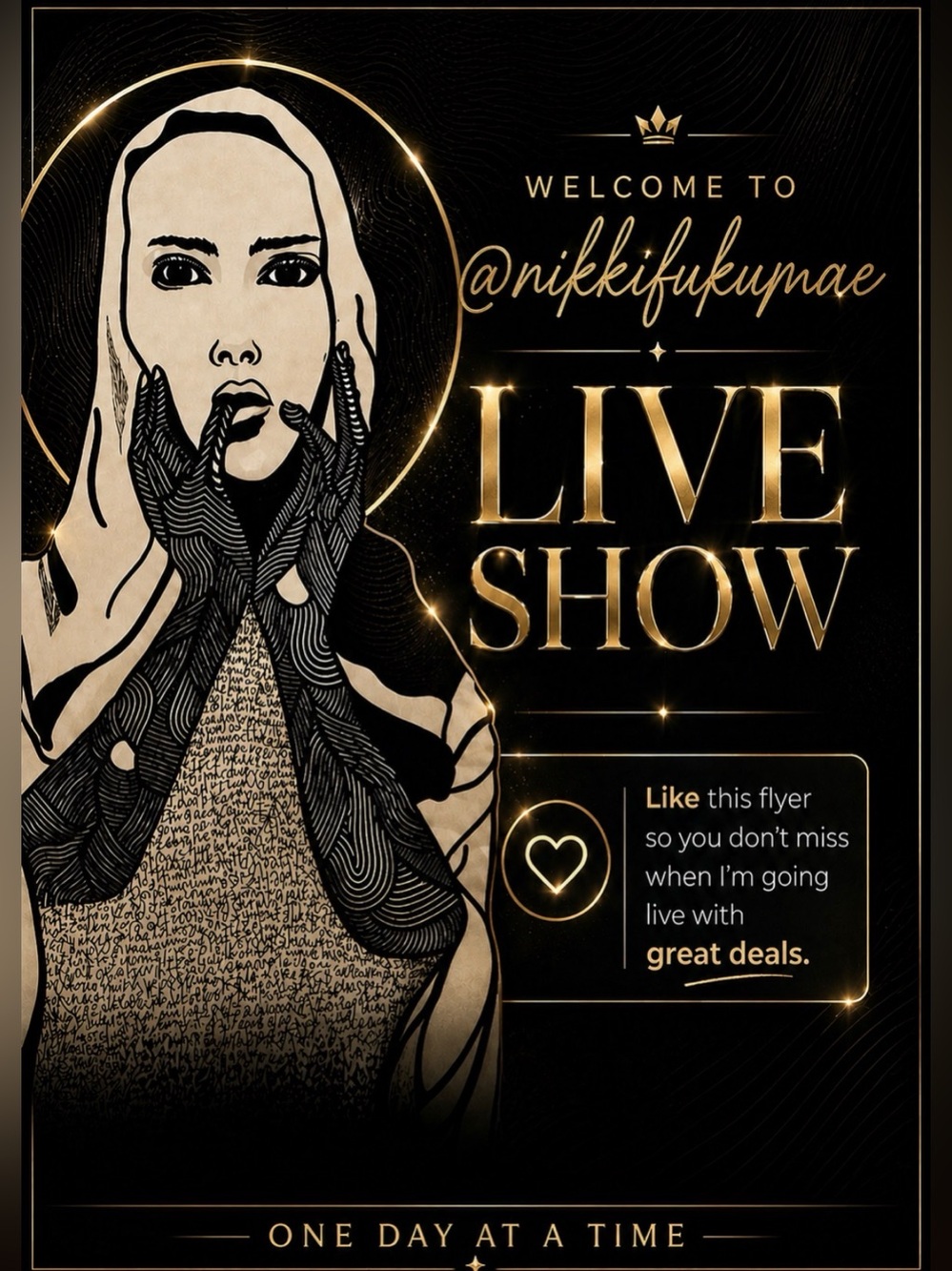 Gold & Black Live Show Flyer - Picture 1 of 1